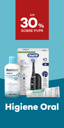 Produtos Higiene Oral com destaque promocional de at&eacute; 30% sobre pre&ccedil;o de Venda ao P&uacute;blico Recomendado